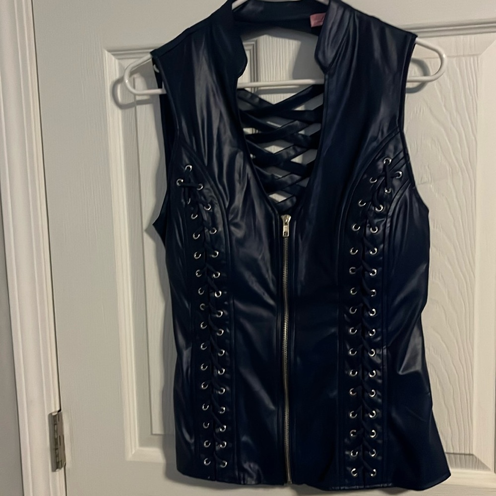 Blue Biker tank size 1XL